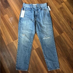 NWT SLVRLAKE Beatnik High Waist Ankle Straight Leg Jeans size 28